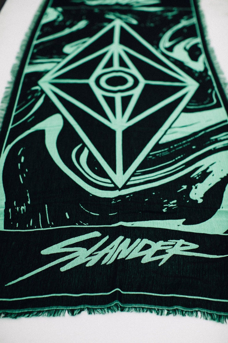 SLANDER PASHMINA - TEAL/BLACK MARBLE