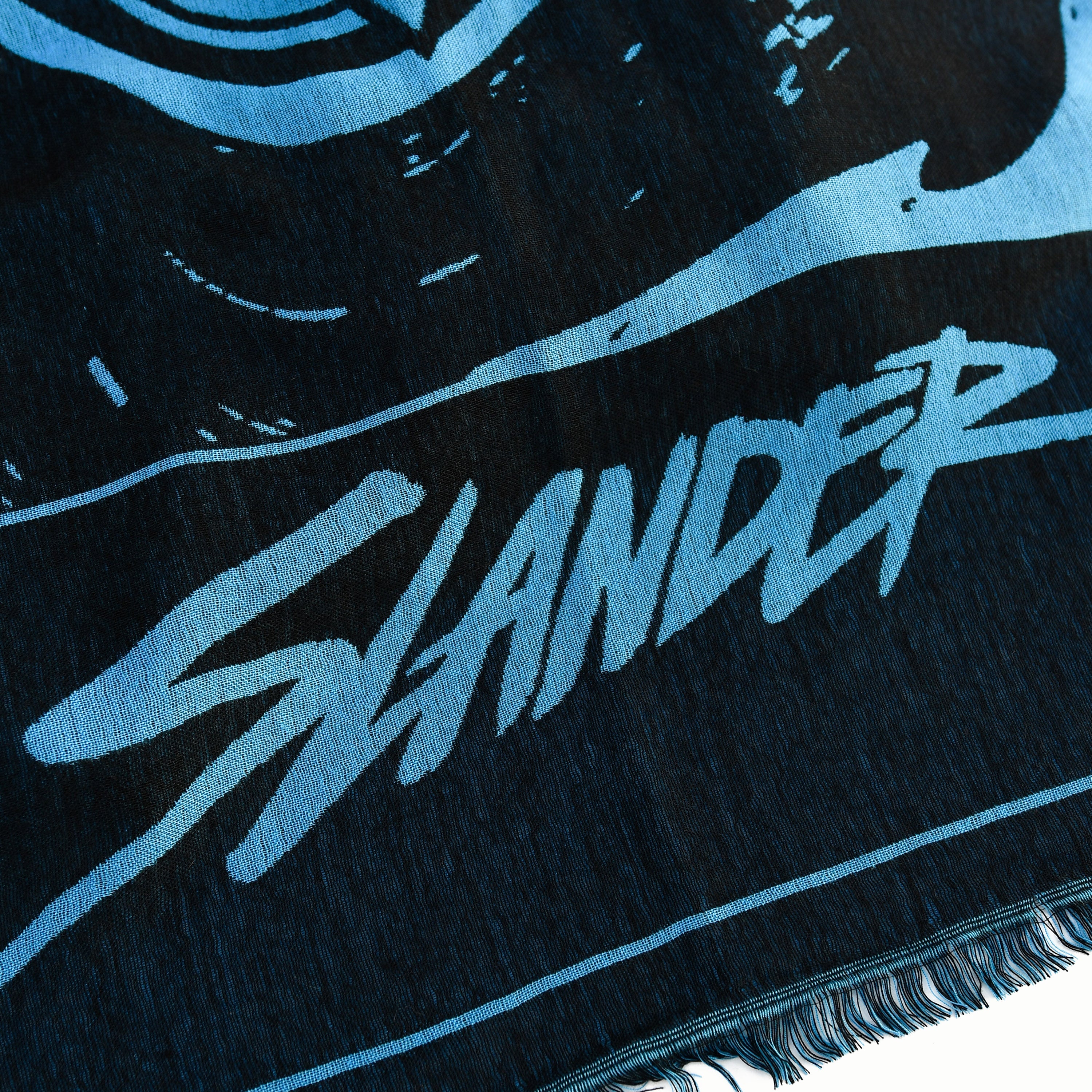 SLANDER PASHMINA - BLUE/BLACK MARBLE