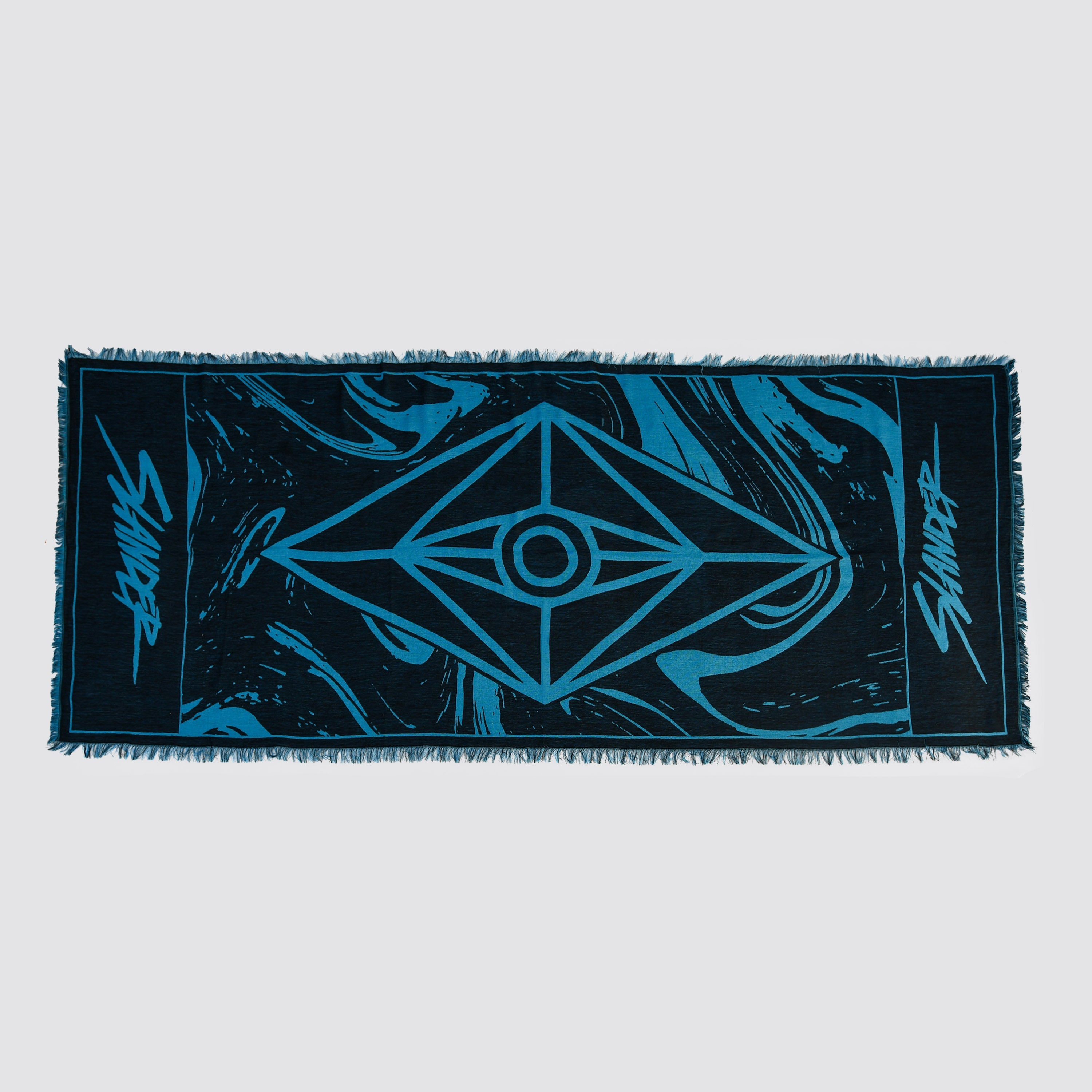 SLANDER PASHMINA - BLUE/BLACK MARBLE