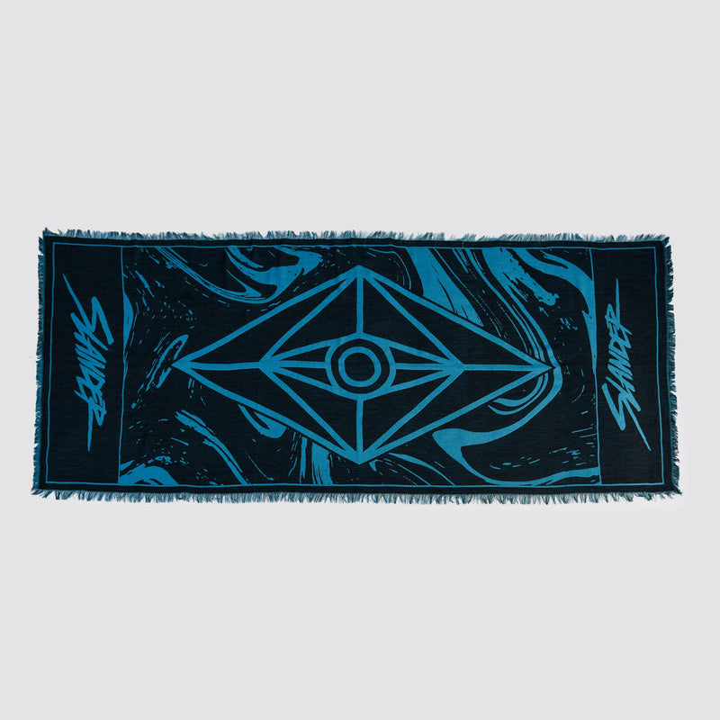 SLANDER PASHMINA - BLUE/BLACK MARBLE