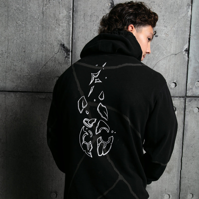 Dabin - Between Broken Kintsugi Dye Embroidered Hoodie - Hoodie -  Dabin-  Electric Family Official Artist Merchandise