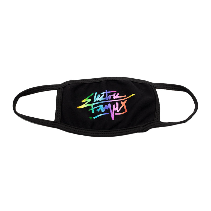 Holographic Graffiti Script Mask w/ Filter - Face Mask -  Electric Family-  Electric Family Official Artist Merchandise